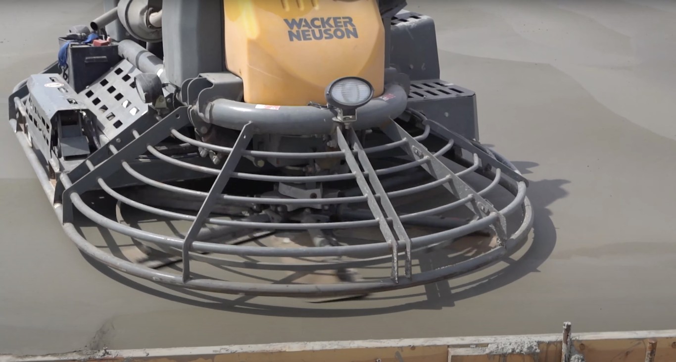 Commercial concrete flatwork and parking lot installation in Quincy