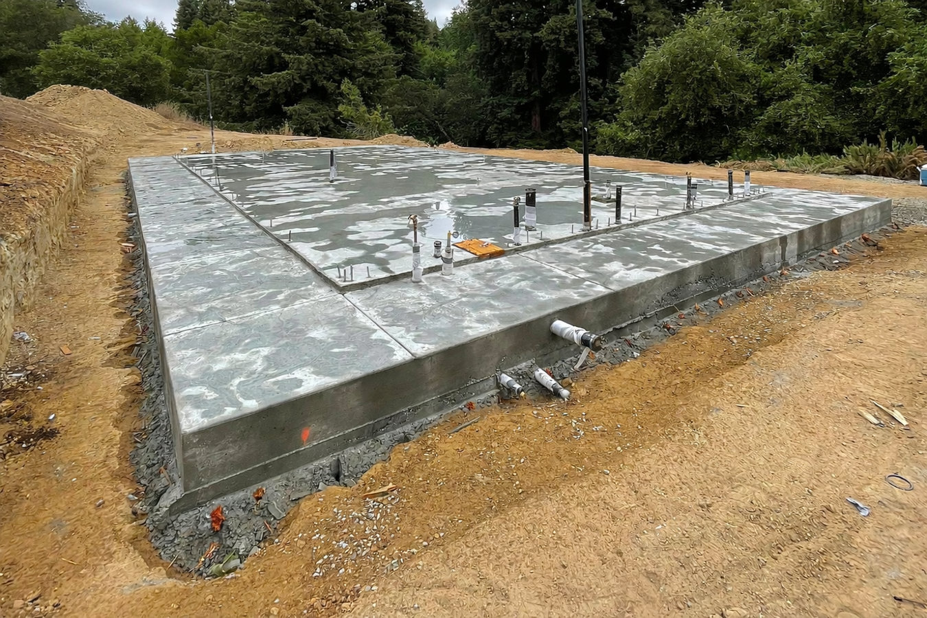 Slab foundation building in Quincy, MA
