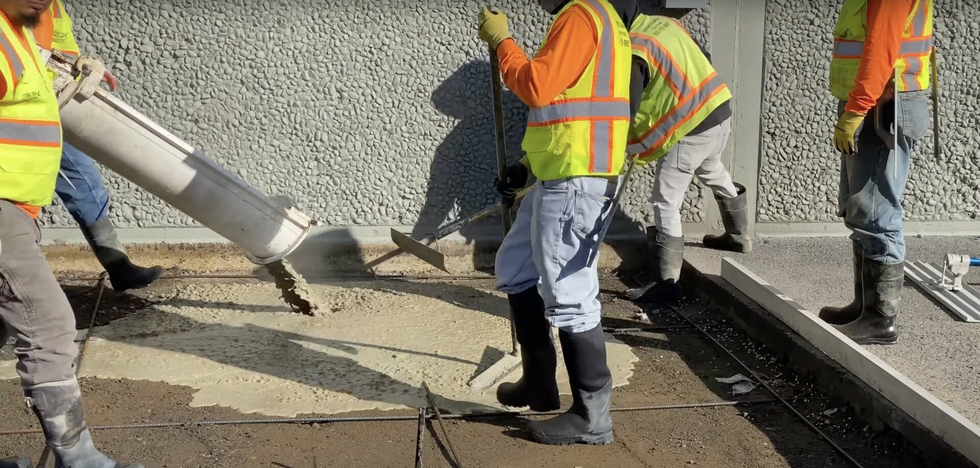Expert concrete installation by Quincy Concrete team Professional concrete contractors pouring concrete foundation